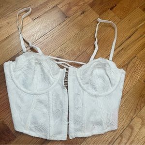 White crop corset!